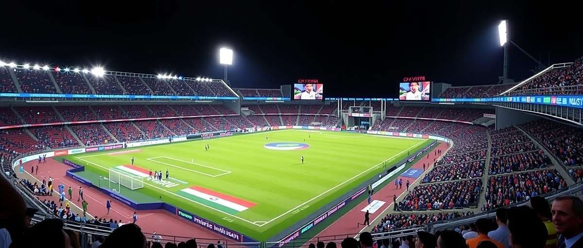Goa Strikers - Authentic Indian Stadium Experience Goa Strikers in-game screenshot showing a packed Indian stadium during a derby match